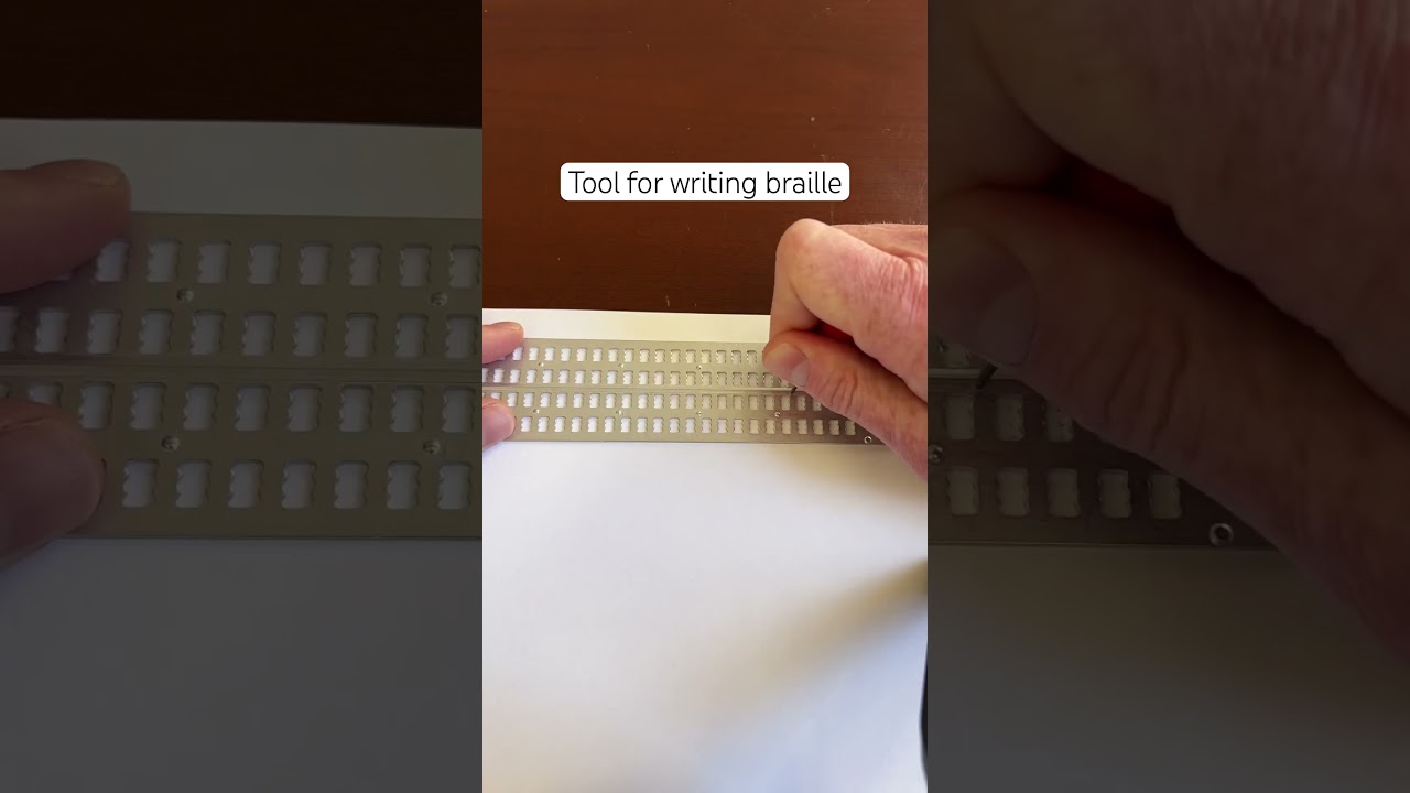 Slate & Stylus Braille Writing #blind #braille #writing