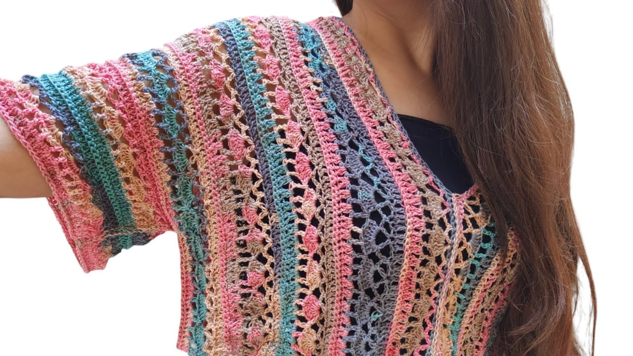 بلوزة كروشية صيفي سهلة لأي مقاس | easy crochet blouse