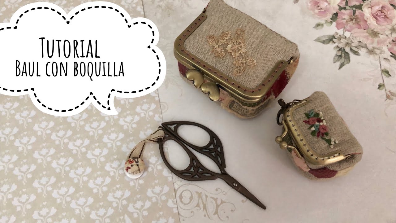 Tutorial baul o cajita , joyero, diy guarda dedal con boquilla paso a paso  2020) ❤️❤️🧵✂️