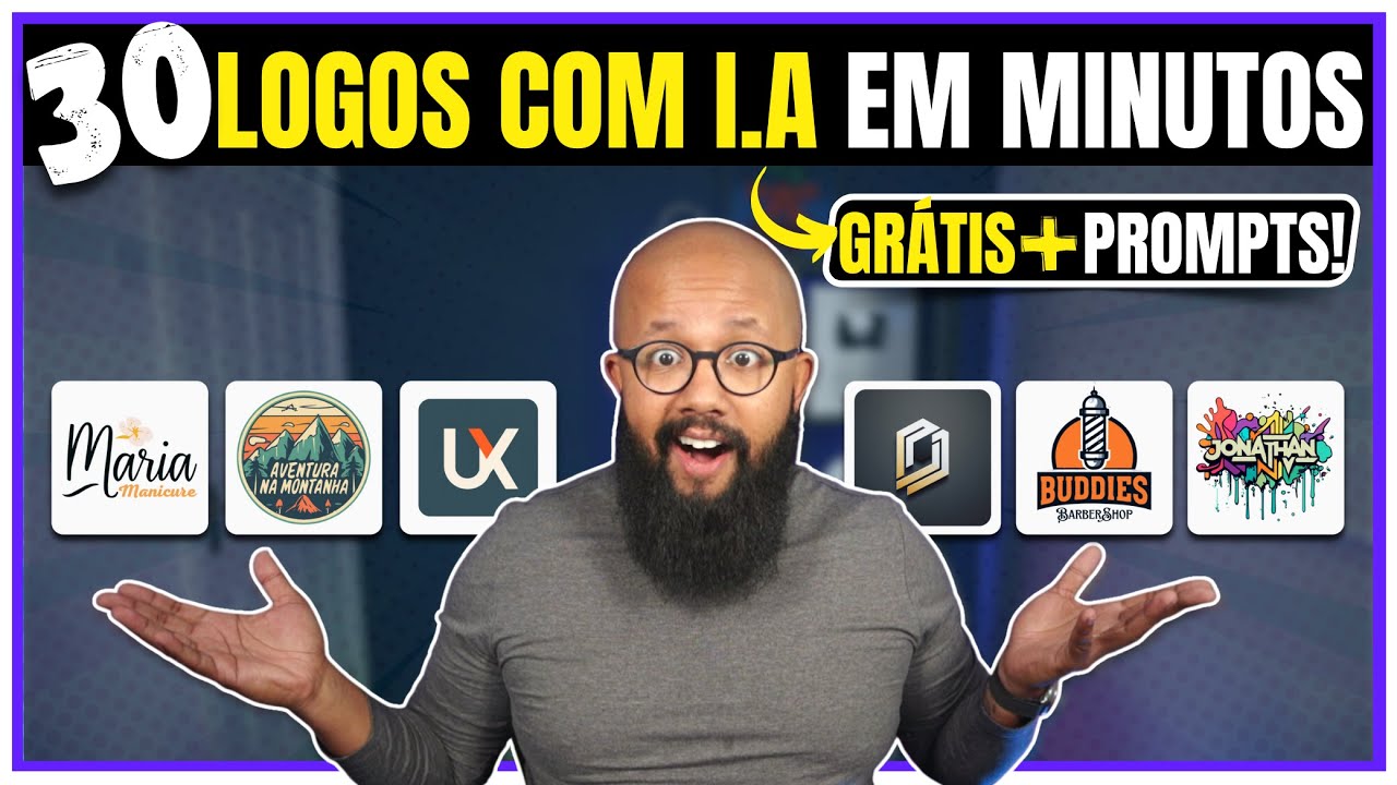 🔥 LOGOS COM I.A GRÁTIS? COMO Criar um logotipo PROFISSIONAL com I.A