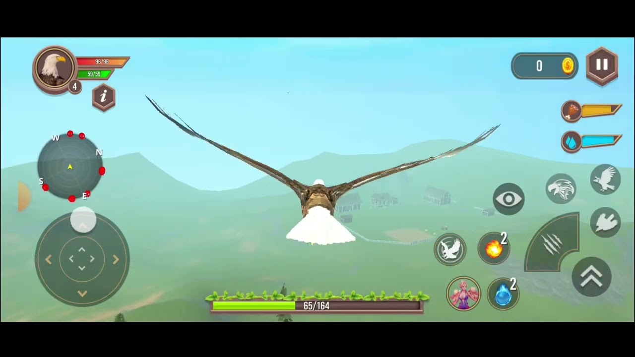Eagle simulator game - eagle family game - gameplay video