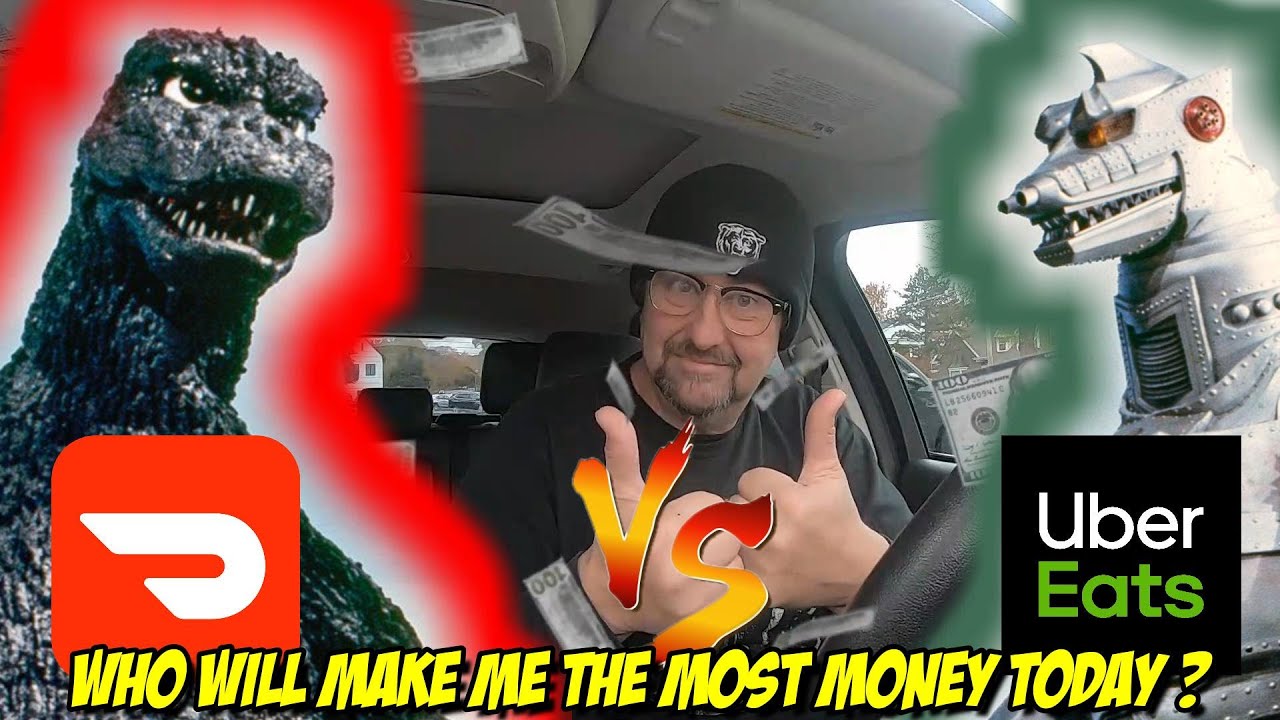 DOORDASH VS UBER EATS II : WHO WILL MAKE ME THE MOST MONEY TODAY ? with 