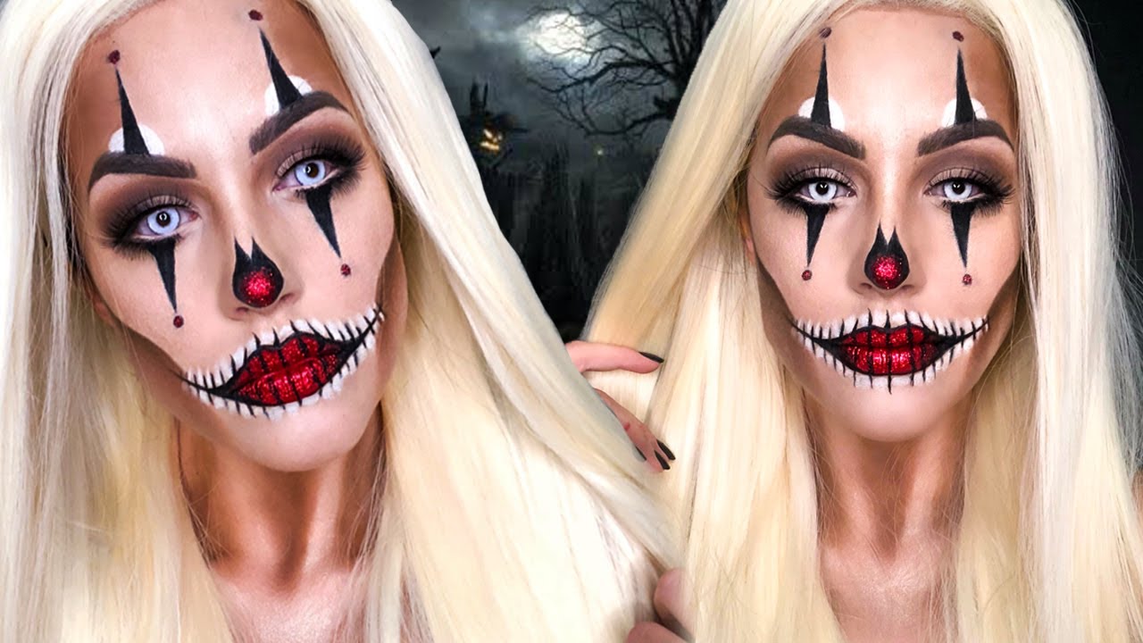 MAKE HALLOWEEN PALHAÇO CAVEIRA