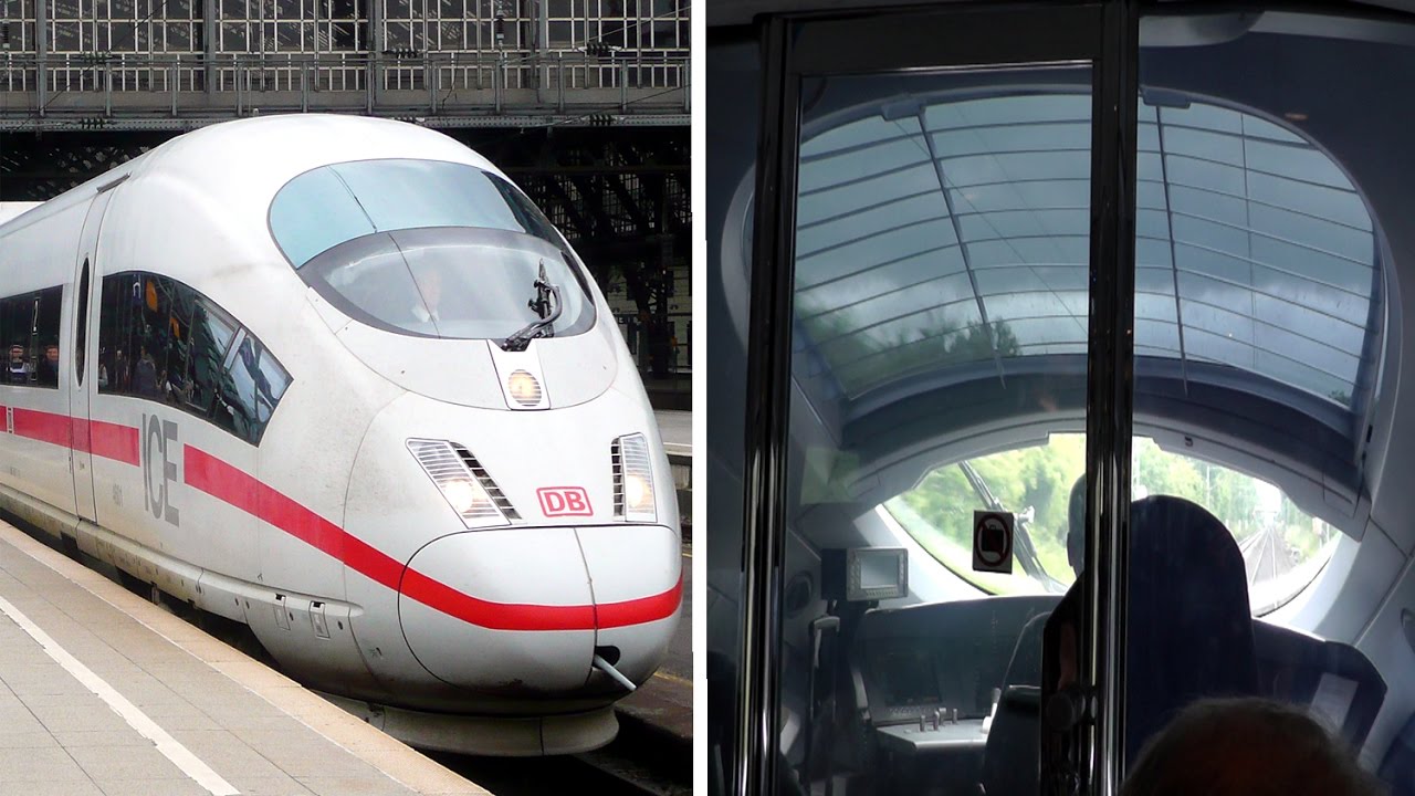 Driver's Eye View on German ICE3 Intercity-Express train