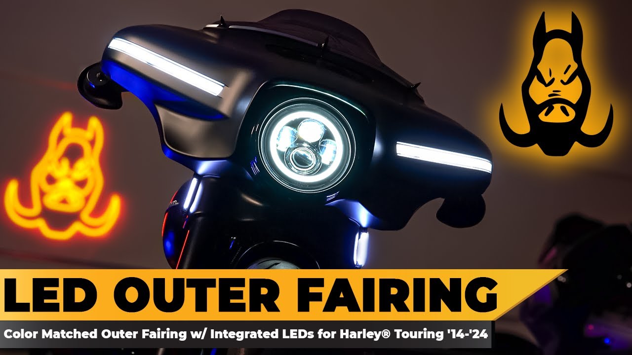 HOGWORKZ® Color Matched Outer Fairing w/ Integrated LEDs for Harley-Davidson® Touring '14-'24
