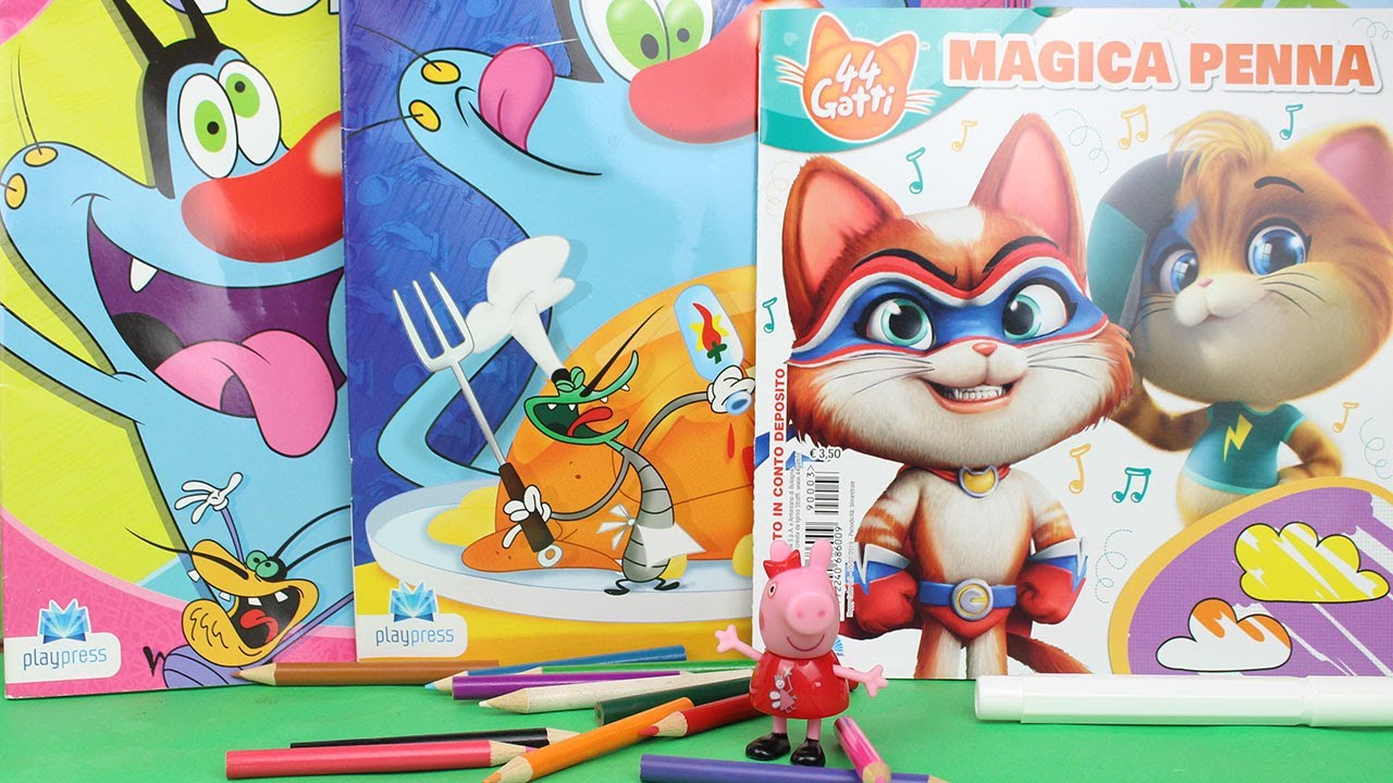 La Rivista da colorare dei 44 Gatti e di Oggy e i Maledetti Scarafaggi 😺🎸