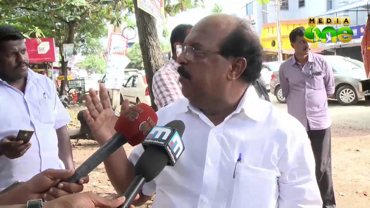 Pathetic condition of road: G Sudhakaran scolded officers