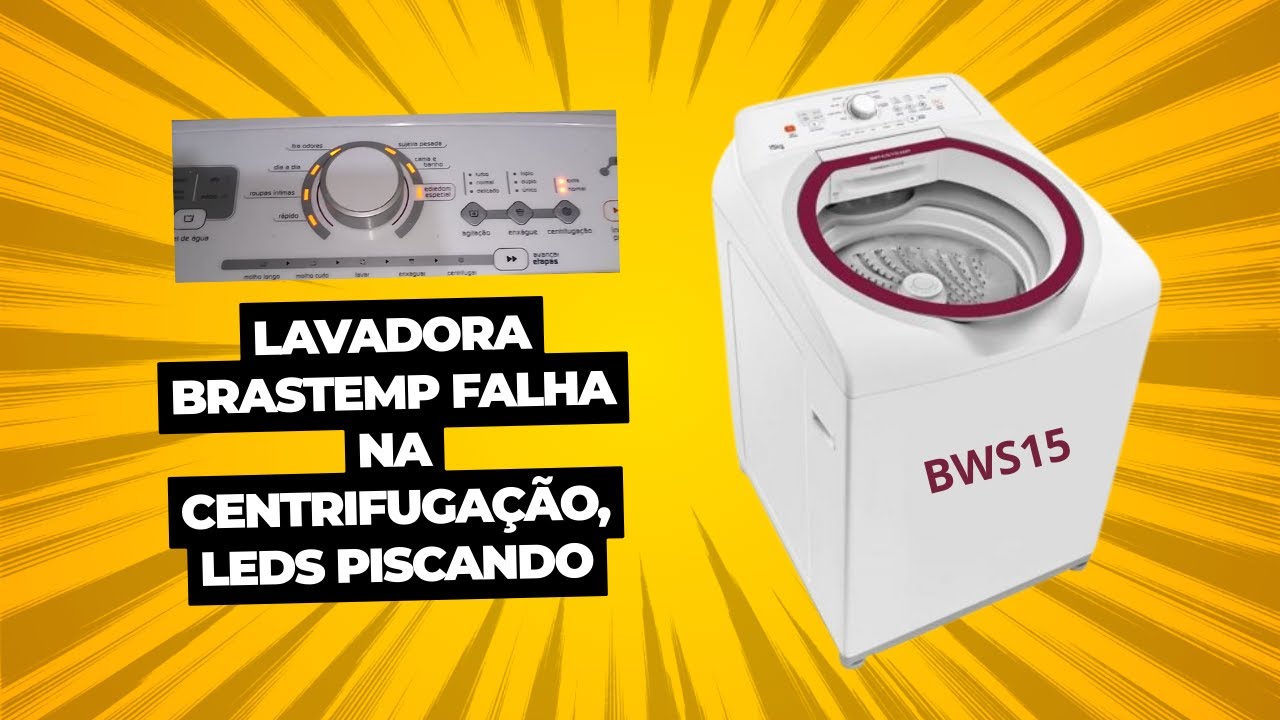 🔵 LAVADORA BRASTEMP FALHA NA CENTRIFUGAÇÃO, LEDS AO REDOR DO ENCODER + CENTRIFUGAÇÃO PISCANDO.