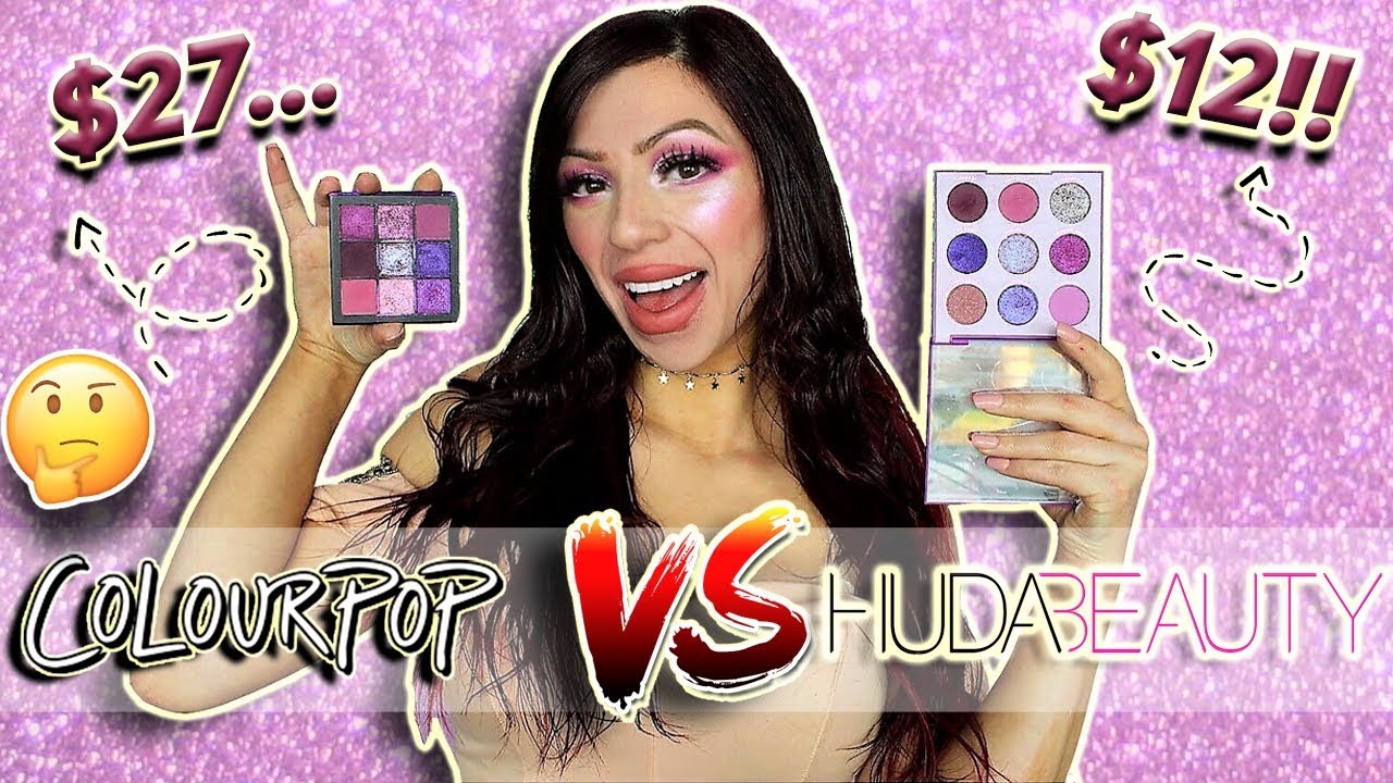 $12 Huda Dupe? | Colourpop It's My Pleasure palette VS Huda Amethyst Obsessions