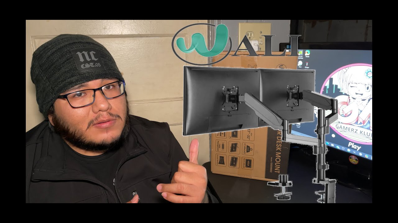Wali Dual Monitor Desk Mount GSDM002 Opening and Review
