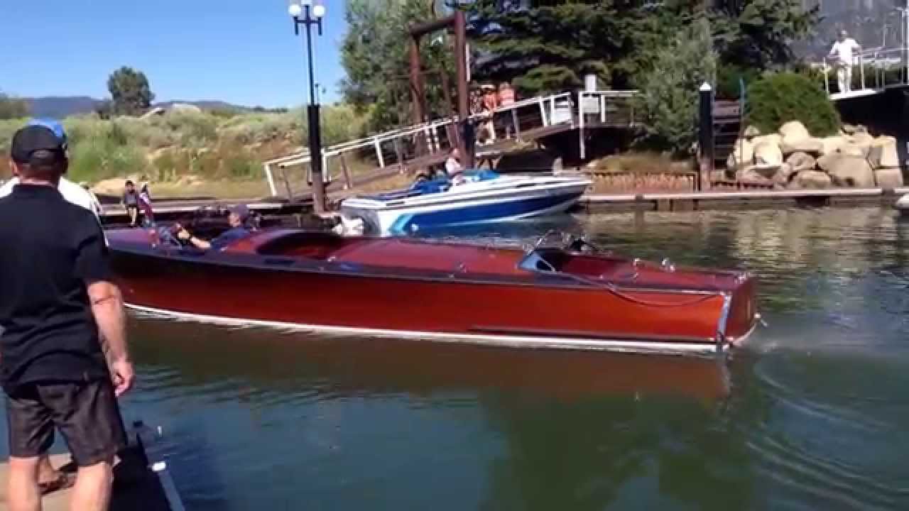 Big Boy Boat fires up at the 2015 South Tahoe Wooden Boat Classic