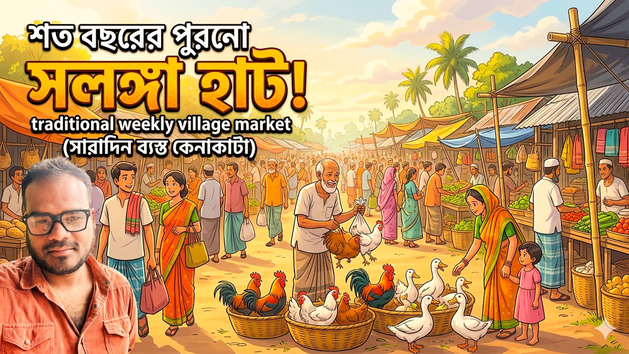 সলঙ্গা হাটে টাইগার মুরগির দাম | Traditional Weekly Village Market