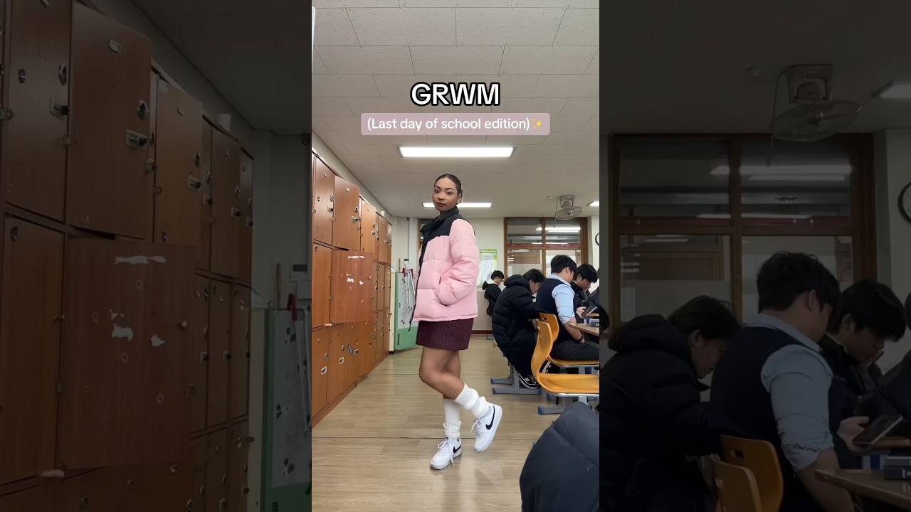 GRWM || Last day of korean high school