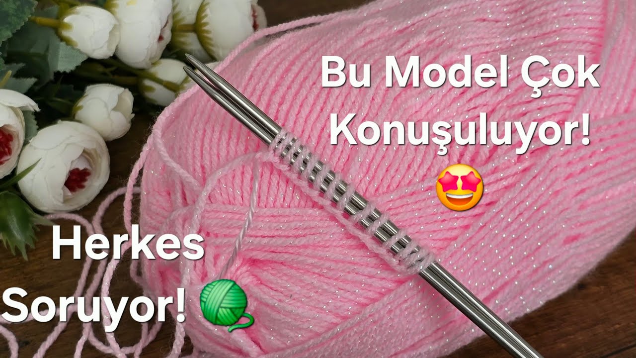 ✨ Все спрашивают об этой схеме вязания! Очень простая и очень стильная схема для двух спиц 🧶