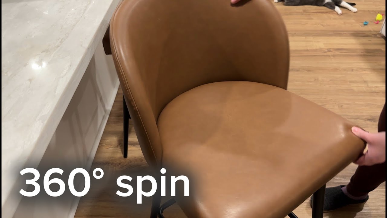 360° spin + wipeable bar stools are the perfect combo!