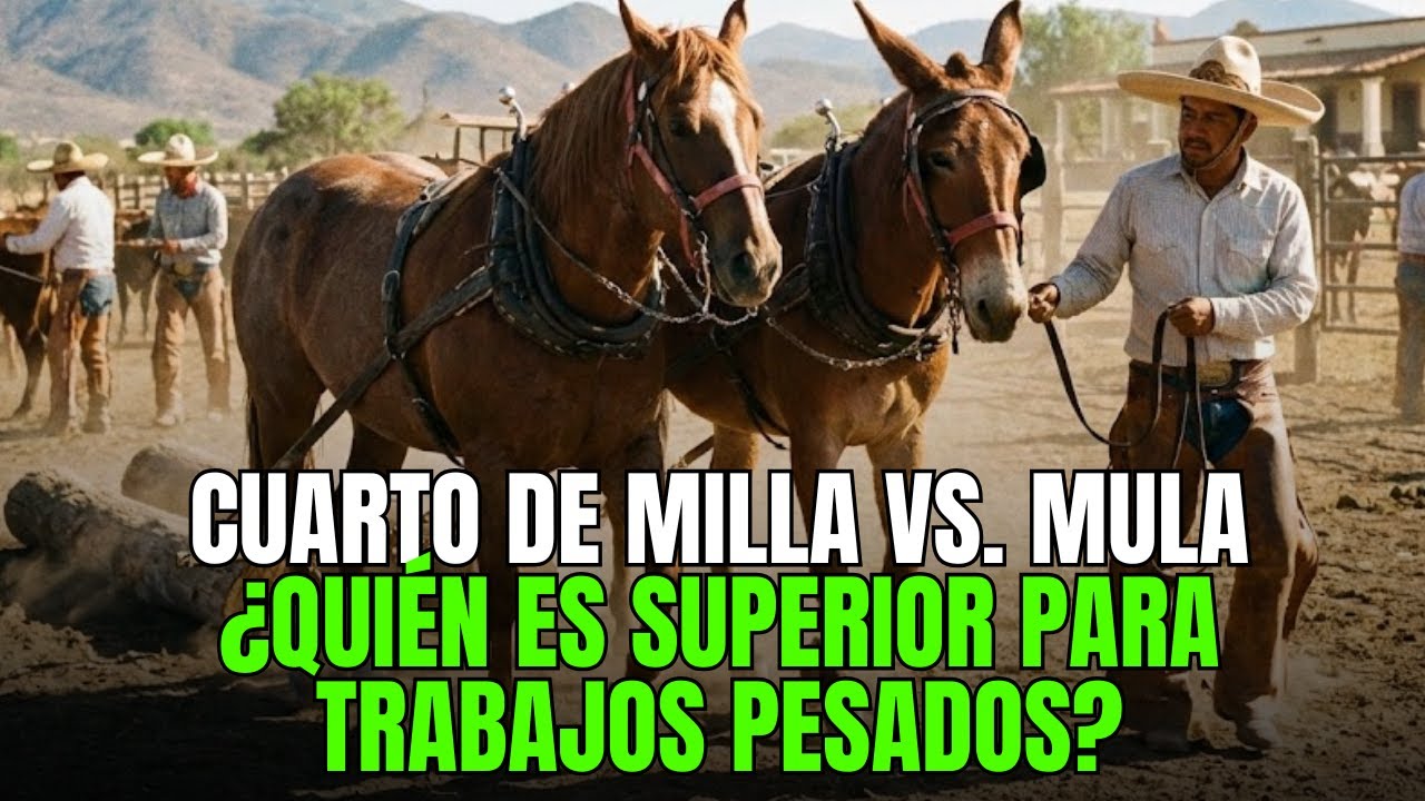 Mulas vs Caballos Cuarto de Milla ¿Cuál es MEJOR para trabajos pesados?