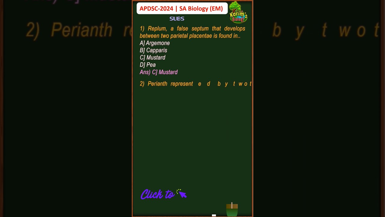 DSC SA Biology EM 22 #apdsc2024 #sabiologyenglishmedium
