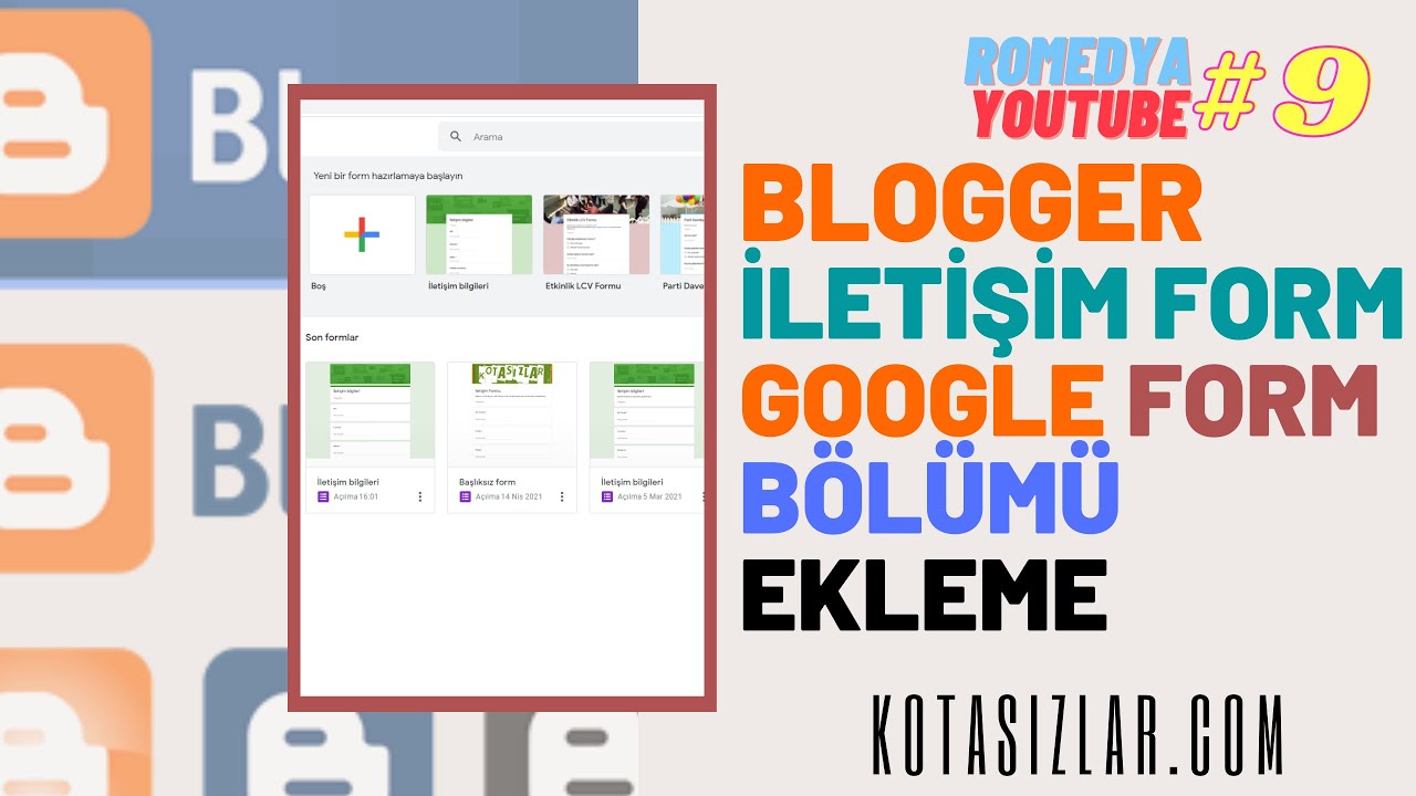 Blogger İletişim Formu Ekleme Google Form 2021 #9