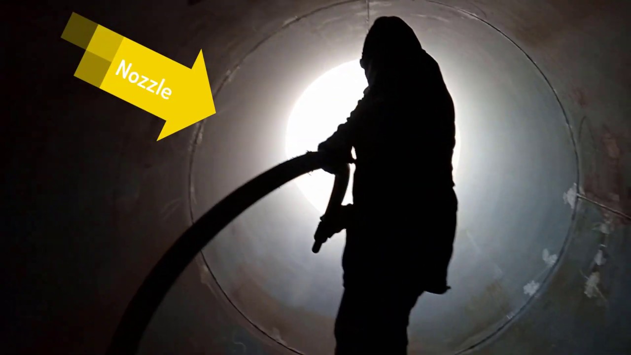 How Sand Blasting Works on a Steel Pipe
