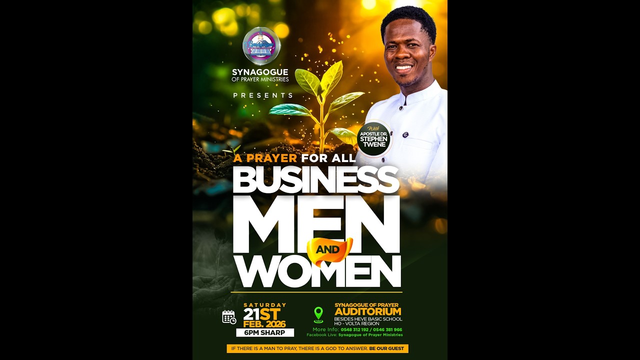 JOIN  US  FOR  A  PRAYER FOR  All BUSINESS MEN AND WOMEN ||21-02-2026