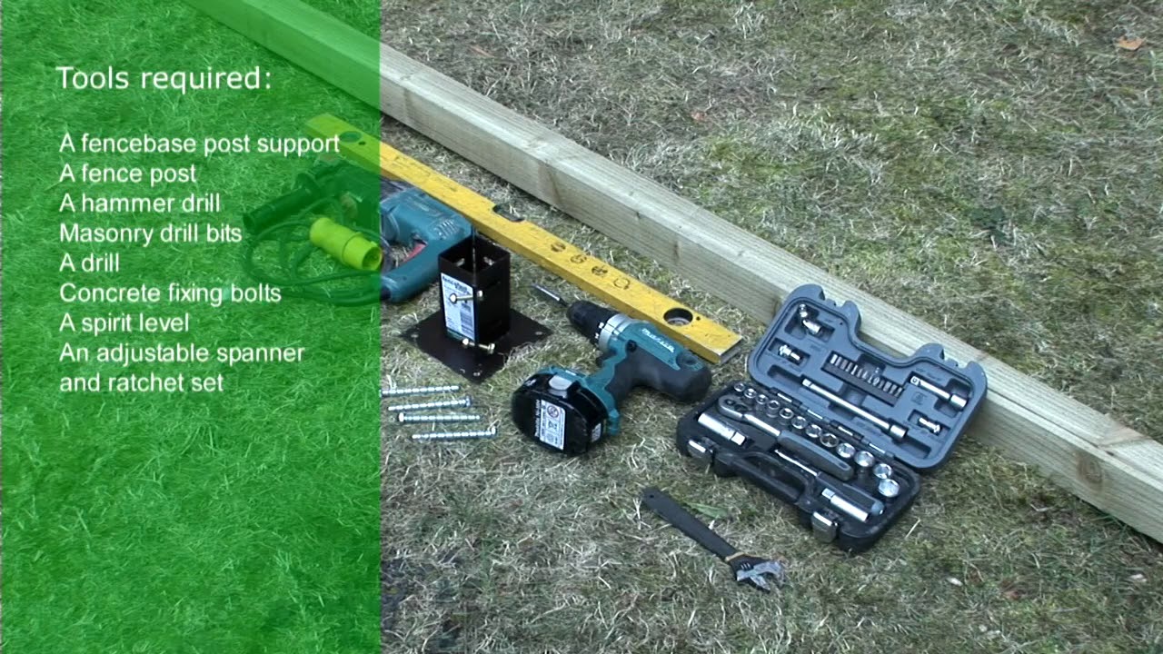 Forest Garden - How to install a fence post onto concrete (2019)
