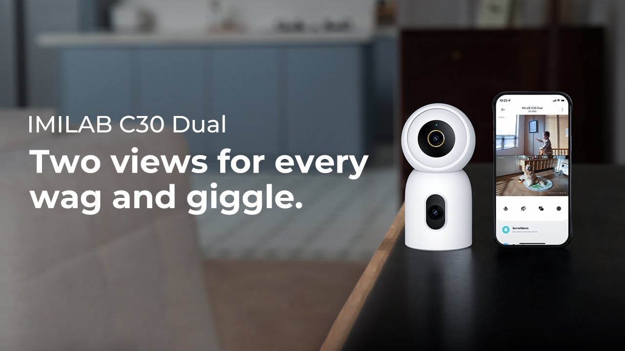 Two views for every wag and giggle. | C30 Dual 3K+3K WiFi Plug-in Indoor Camera