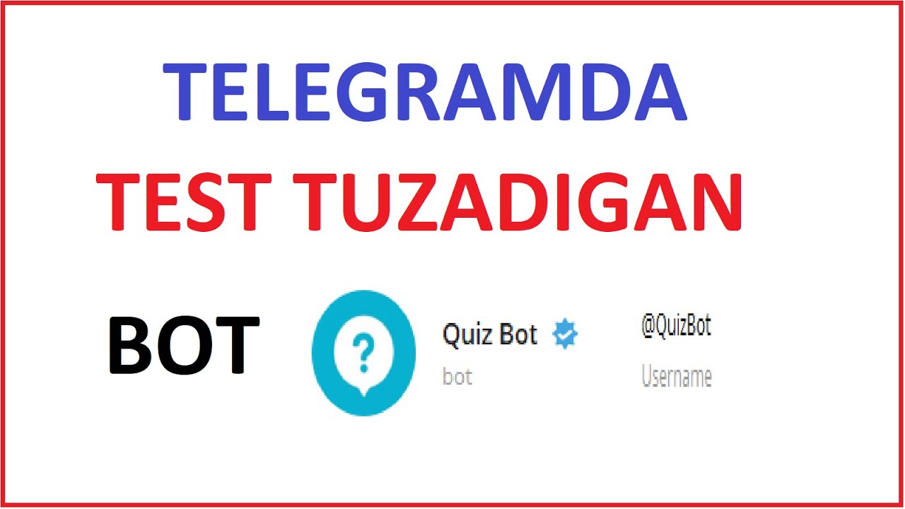 TELEGRAMDA TEST TUZISH BOT /TELEGRAMDA TEST TUZISH / ТЕЛЕГРАМДА ТЕСТ ТУЗИШ БОТ ТЕЛЕГРАМДА ТЕСТ ТУЗИШ