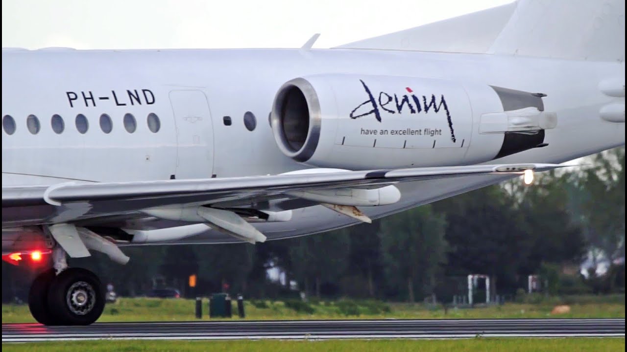 Denim Air Fokker 100 [PH-LND] Close-Up Takeoff at Amsterdam Sciphol