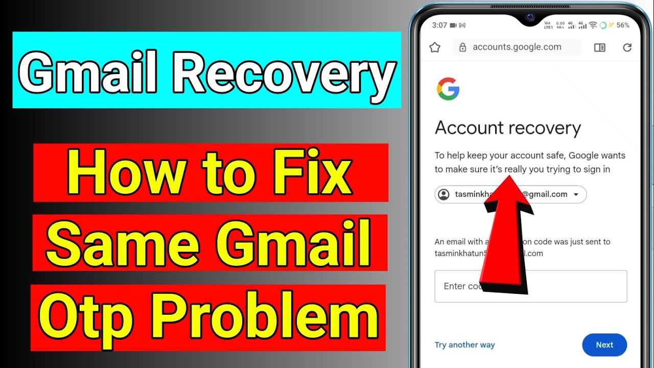 Gmail account recovery without 2-step verification | how to fix same gmail otp problem