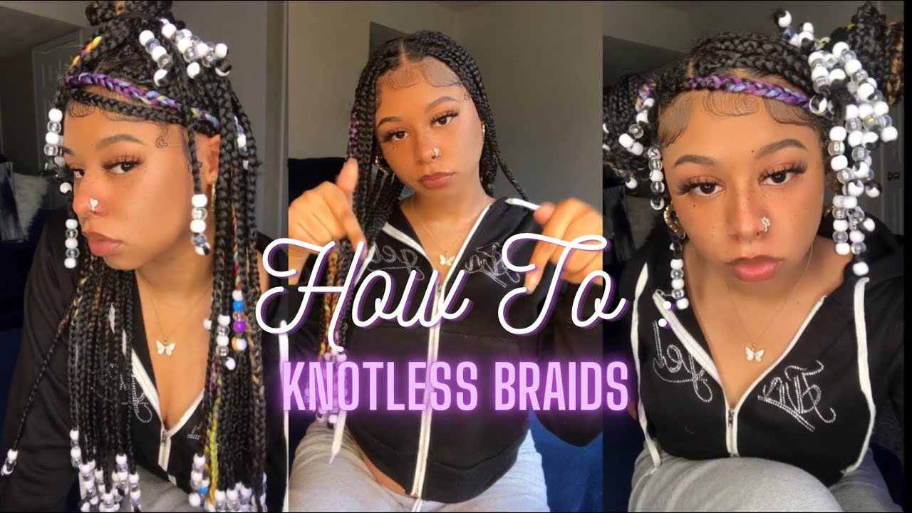 Knotless Braids with Bead DIY Hair Tutorial | Yasi