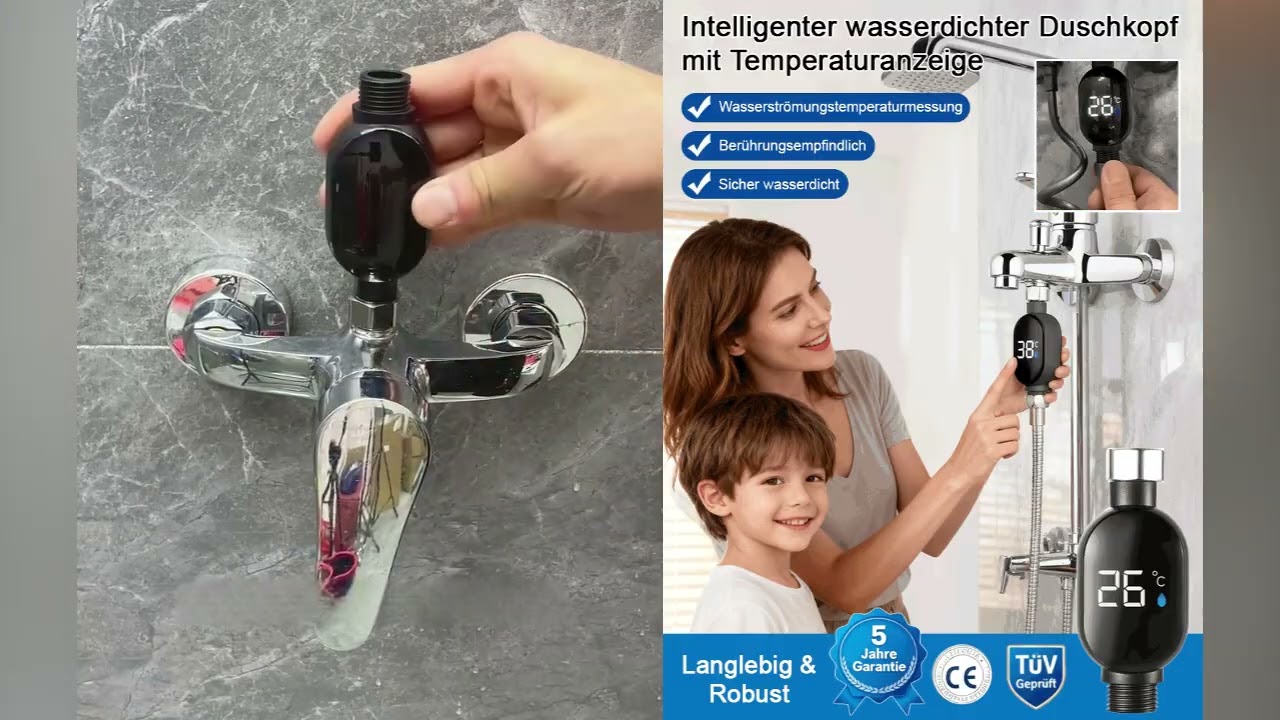 Hei&szlig;es Wasser in nur 3 Sekunden, Wassertemperatur in Echtzeit angezeigt!