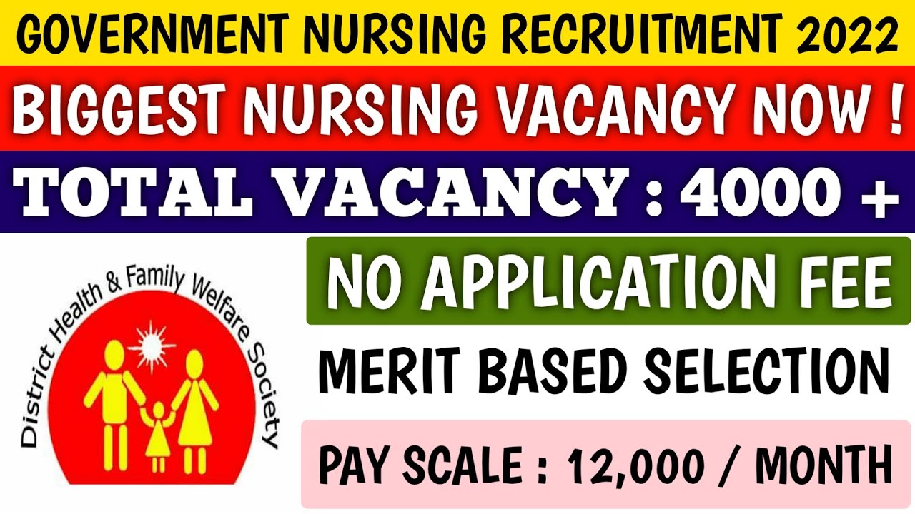Nursing government job vacancy 2022 | nursing vacancy 2022 | staff nurse vacancy 2022