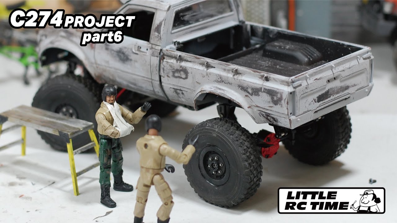 C274 PROJECT～その6～色々整えてからケープ剥がしで本塗装！途中で1/1スケールのマシンも登場！【LTTILE RC TIME】WPL C24のボディをC74シャーシに乗せかるカスタム