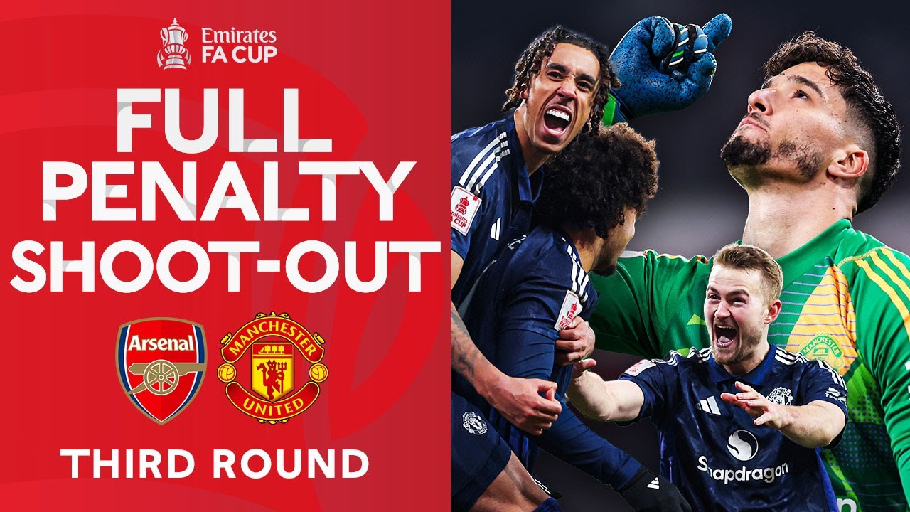 FULL PENALTY SHOOT-OUT | Arsenal v Manchester United | Third Round | Emirates FA Cup 2024-25