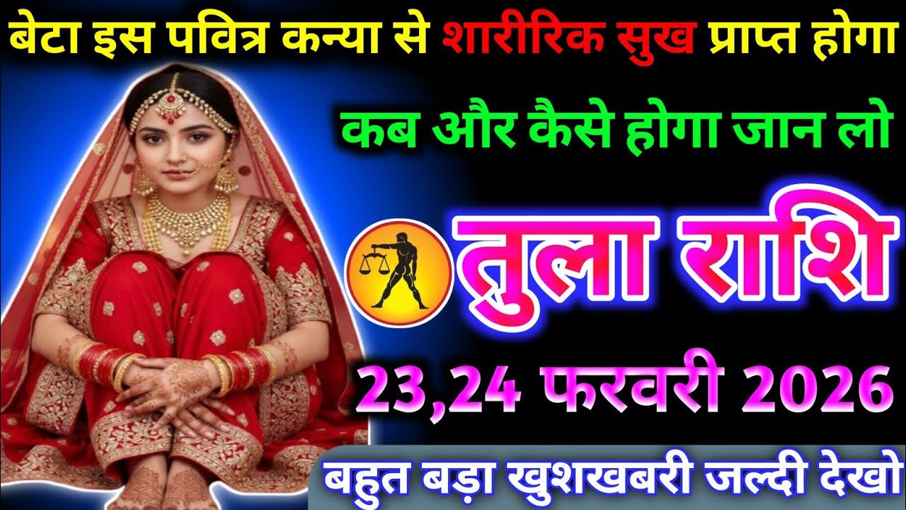 तुला राशि वालों इस पवित्र कन्या से शारीरिक सुख प्राप्त होगा कब और कैसे जान लो today tula rashifal