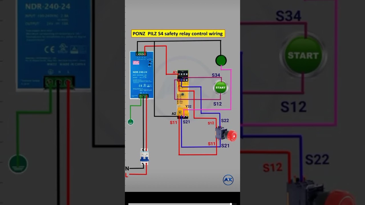 Single Phase Safety Relay Installation