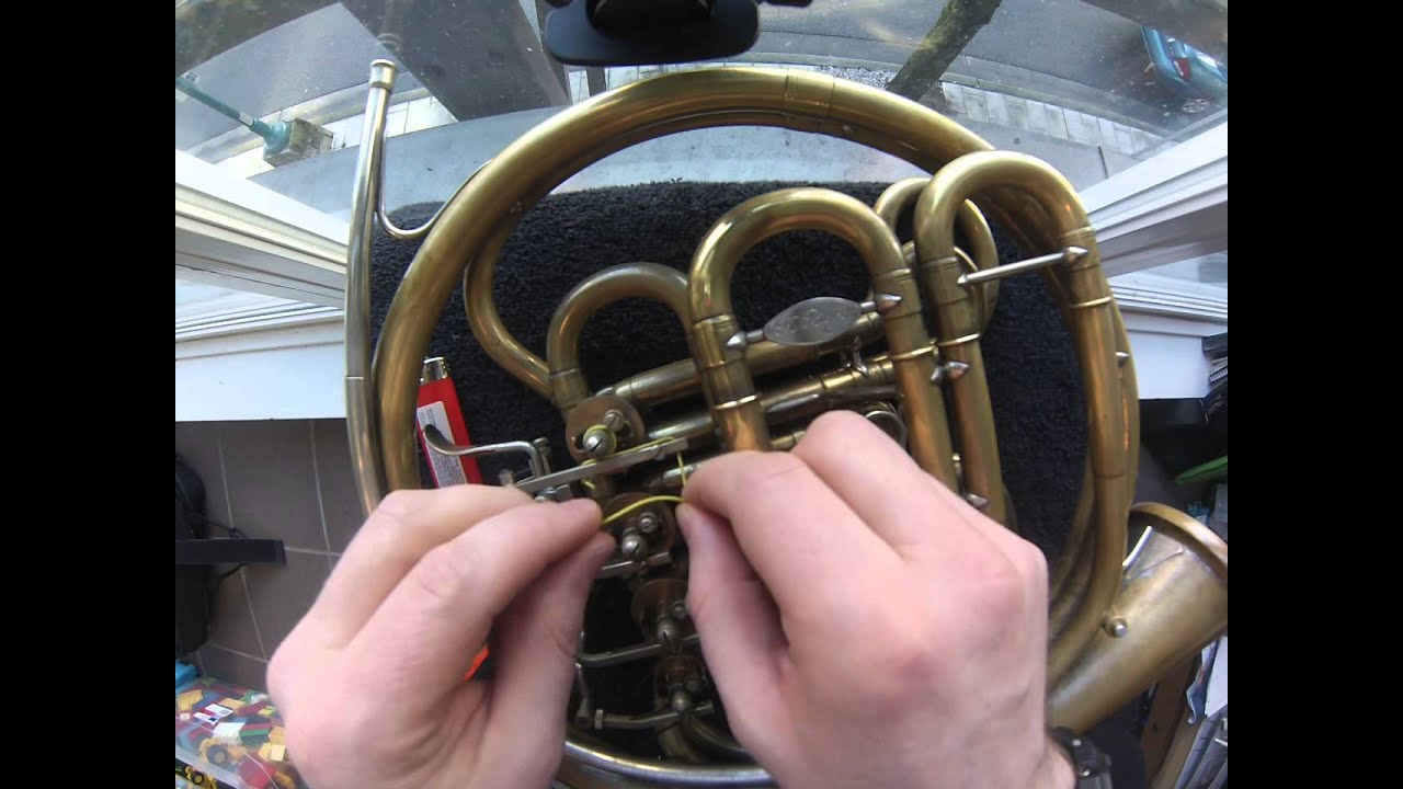 French Horn Rotary Valve Restring and Key-height Adjustment