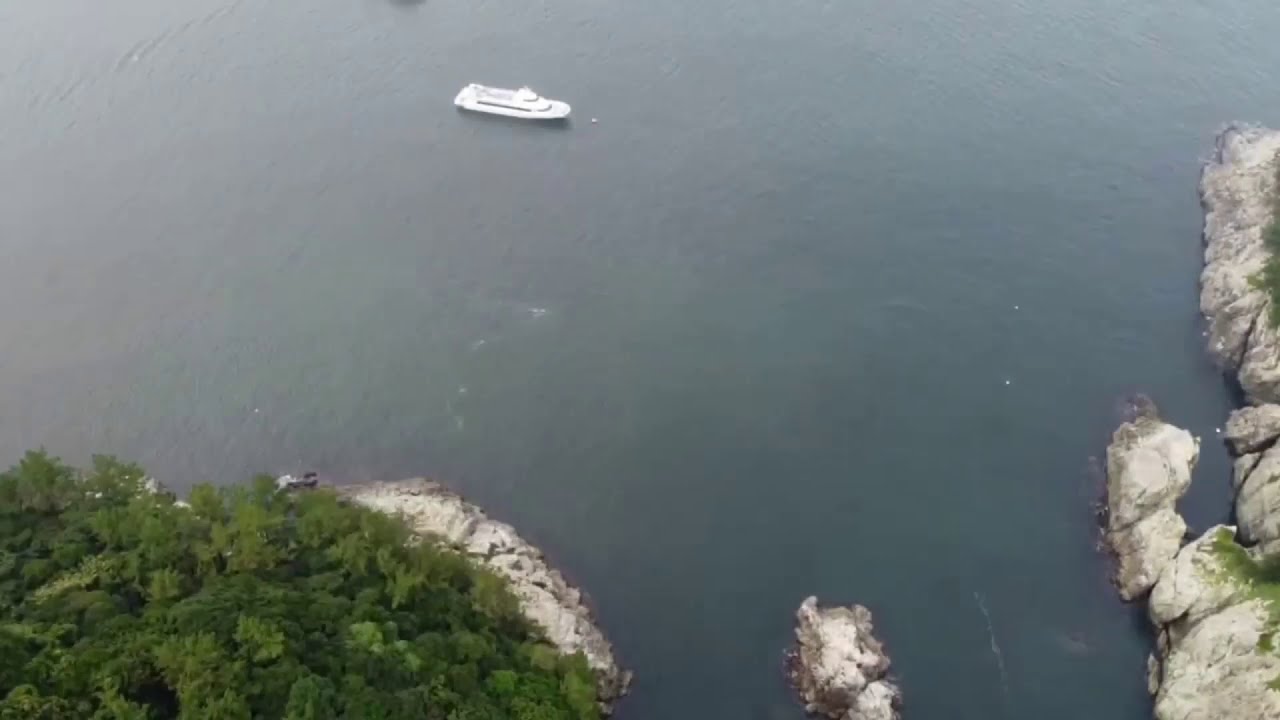 Arial views of The Most Beautiful Geoje 거제시 Beach Islands in South Korea