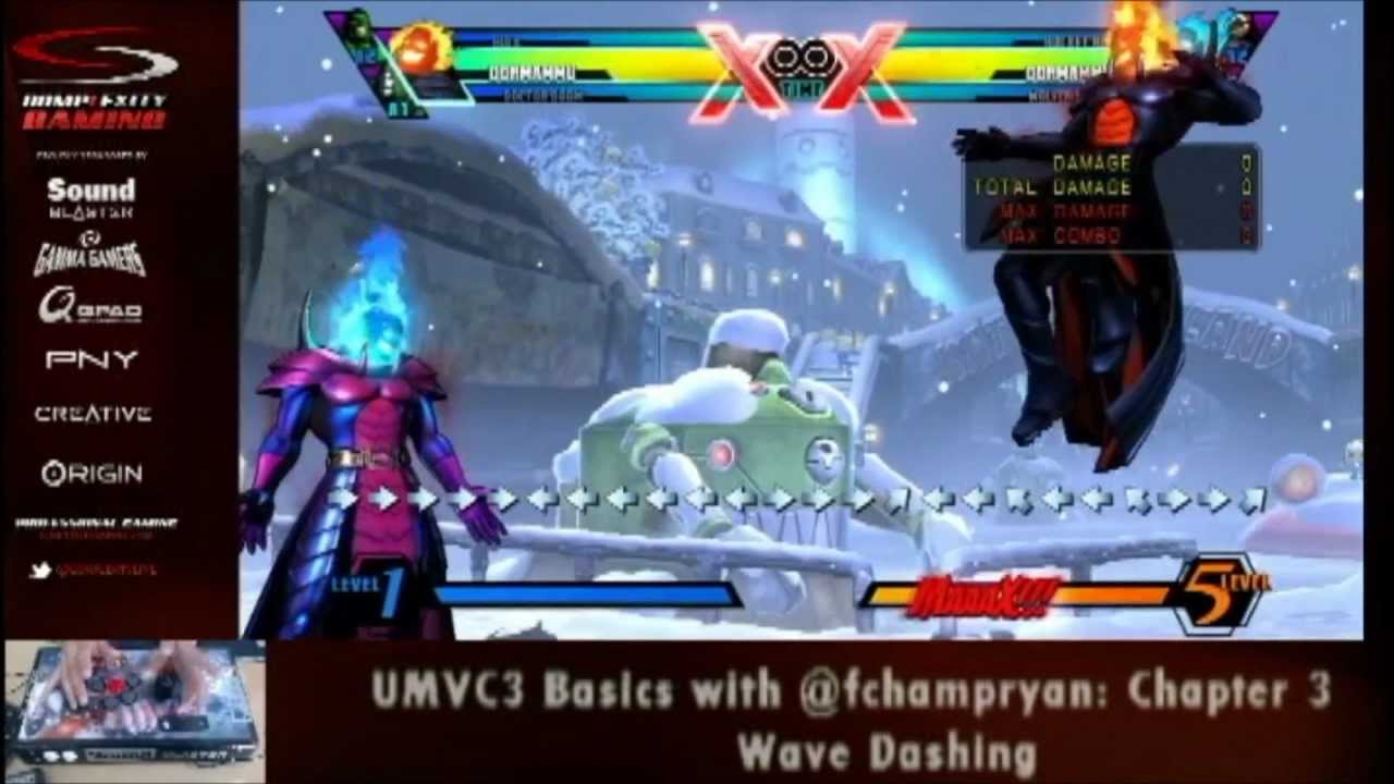 FChamp Tutorial - UMvC3 Wave Dash Basics: Sound Blaster Tips & Tricks