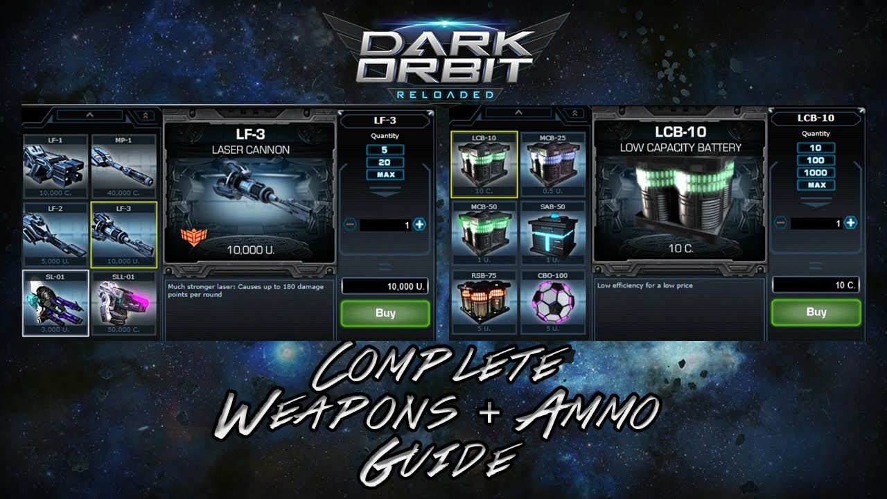 Darkorbit FE Guide | Everything You Need to Know About Weapons + Ammo
