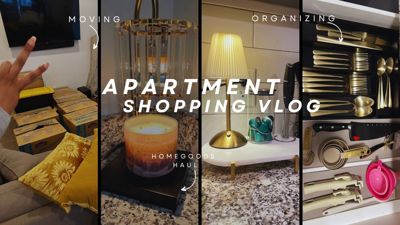 MOVING VLOG!  New Apartment, Homegoods  Haul, Organizing & Decorating