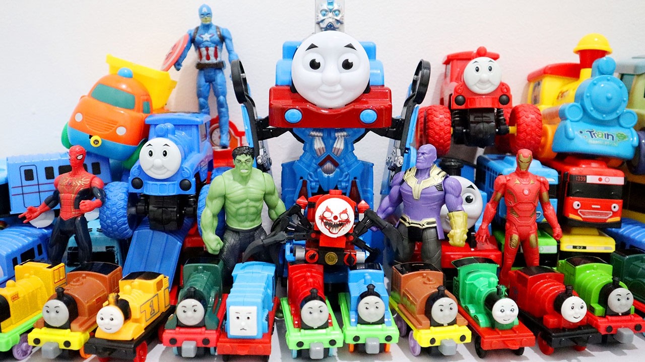 Merakit Mainan Kereta Api Thomas and Friends, Tayo Si Bus Kecil , Unboxing Mainan Kereta Api ASMR 45