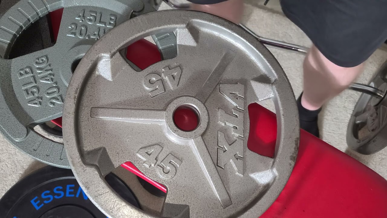 Comparing all my 45lb weight plates (VTX, CAP, Standard, BalanceFrom