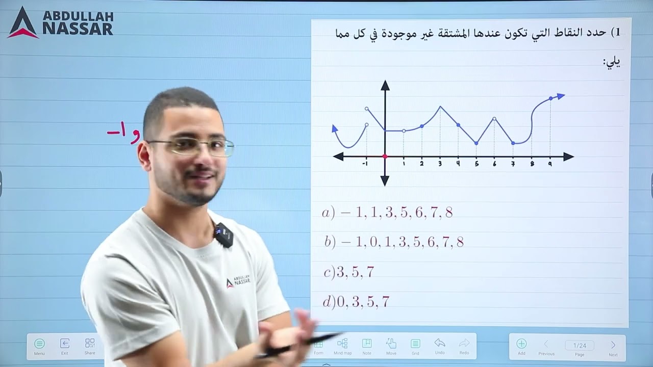 المراجعة الشاملة لوحدة التفاضل 💜 | رياضيات علمي | أ. عبدالله نصار