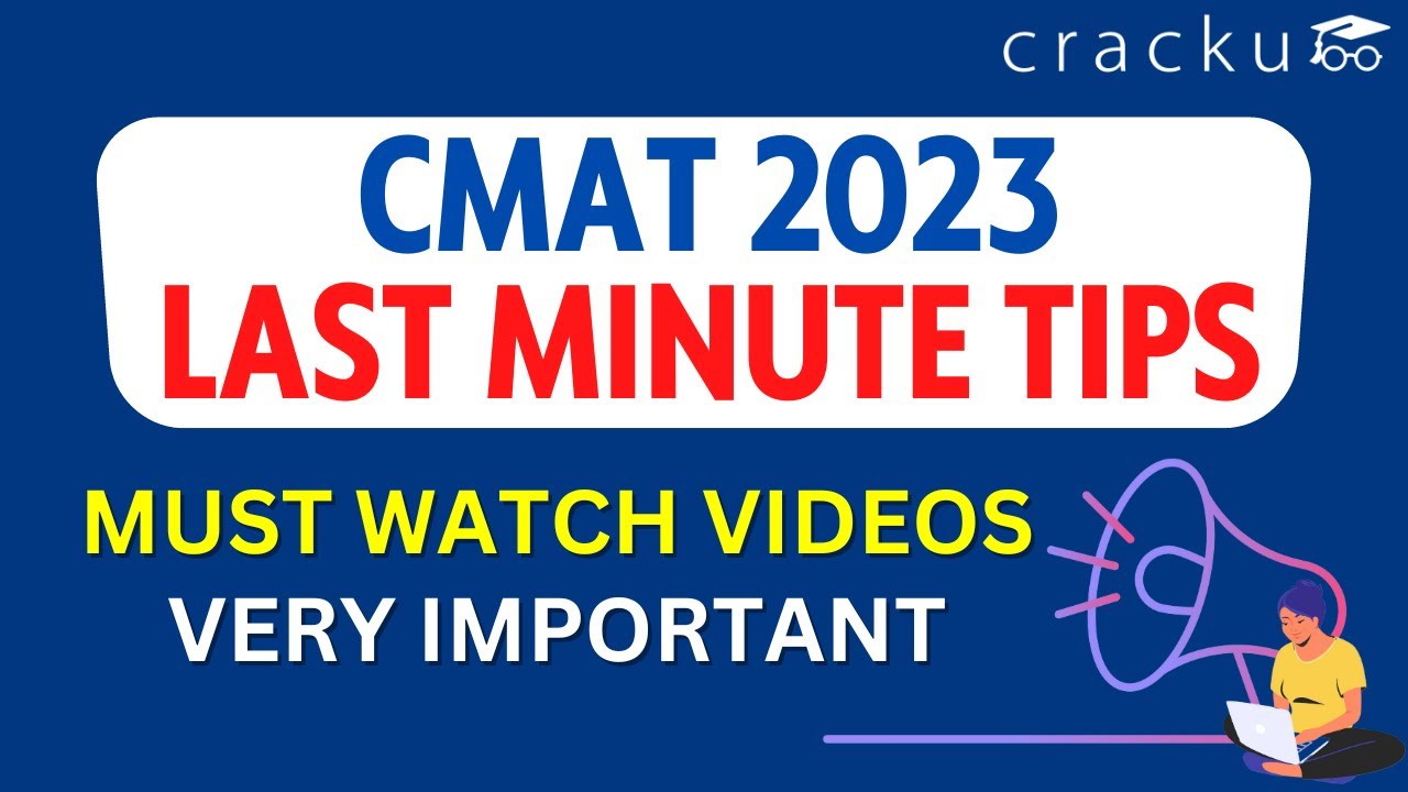 CMAT 2023 Last-Minute Tips 🔥 Must Watch Videos Before Exam