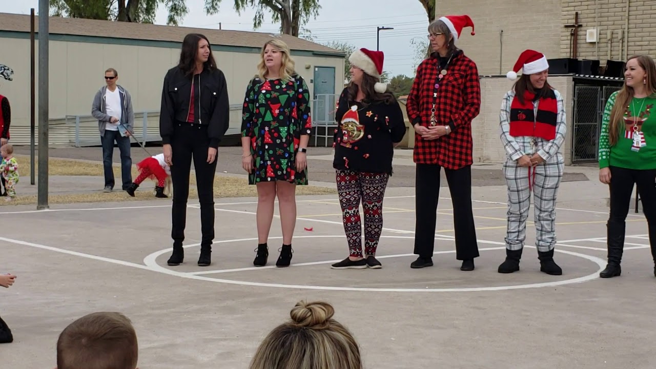Patterson Elementary school Teachers with their version of the 12 Days of Christmas
