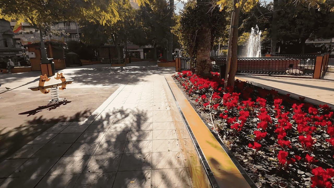 Torrevieja walk, Spain. Town centre, main plaza, playa del Cura promenade back to main bus station.
