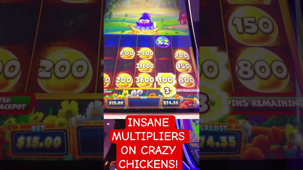 This was my most insane win ever on crazy chickens! #casino #jackpot