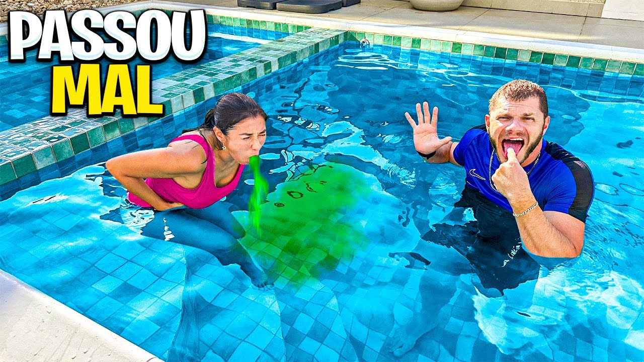 RAPHA NÃO ESCUTOU O DÉ E ACABOU VOMITANDO NA PISCINA