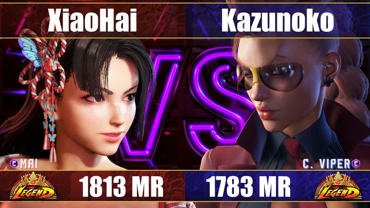 【スト6】シャオハイ vs かずのこ (不知火舞 vs Cヴァイパー) SF6 XiaoHai vs Kazunoko (Mai vs C.Viper)